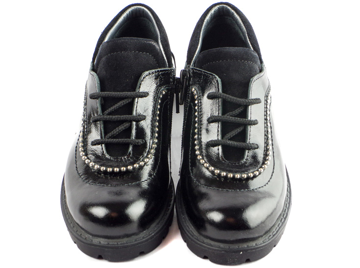 Лакові туфлі (1562) для дівчинки, матеріал Лакова шкіра, Чорний колір, 31-36 розміри – Sole Kids. Фото 2