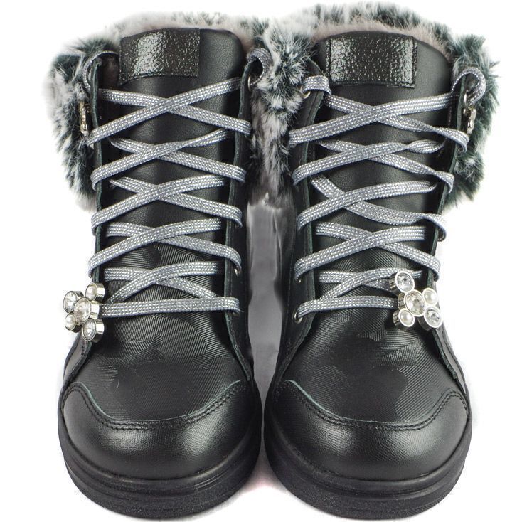 Зимние ботинки (1714) материал Натуральная кожа, цвет Черный  для девочки 31-40 размеры – Sole Kids, Днепр. Фото 3