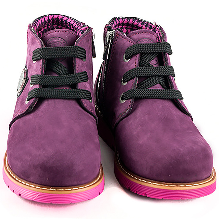 Ботинки детские (1281) материал Нубук, цвет Фиолетовый  для девочки 30-36 размеры – Sole Kids. Фото 2