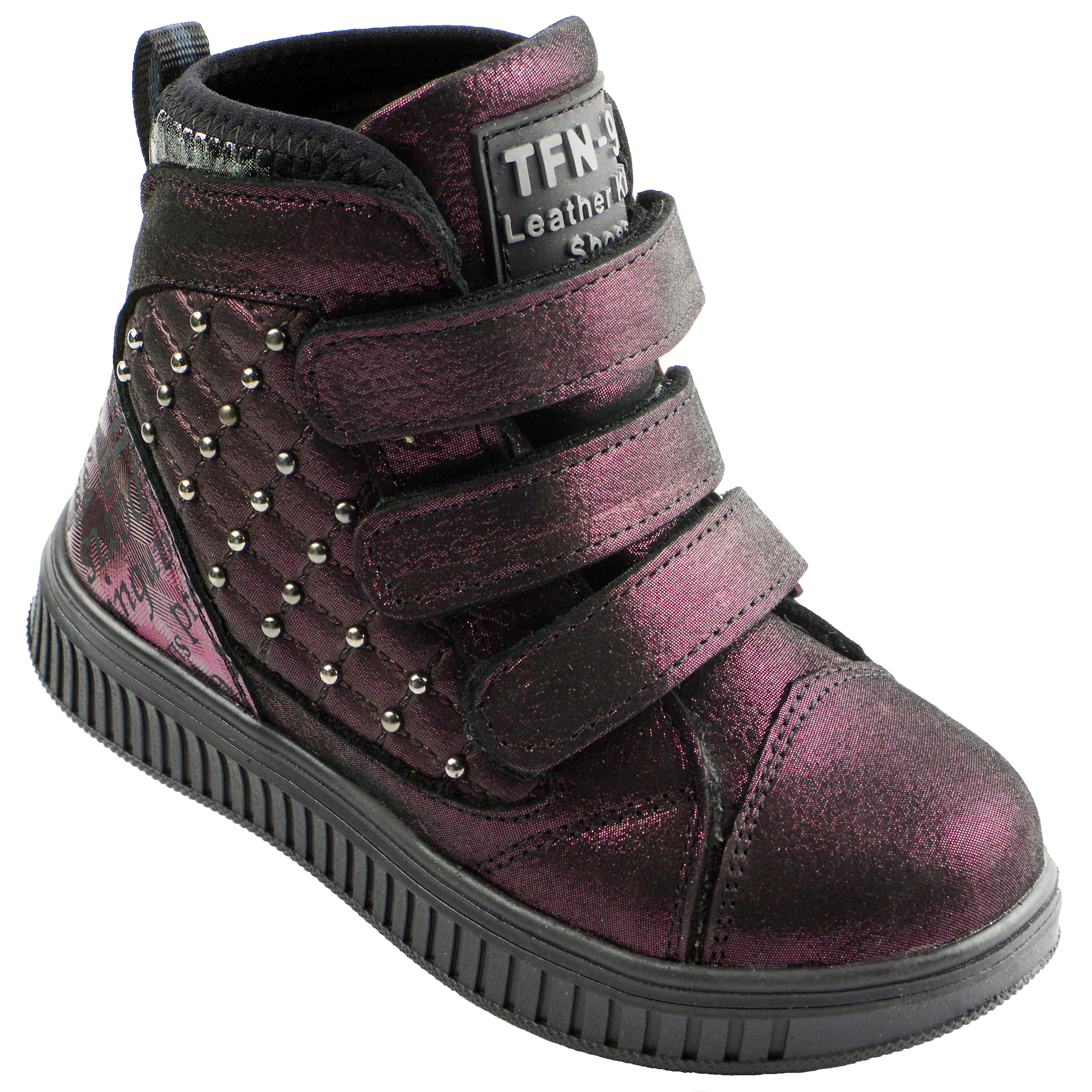 Демисезонные ботинки (2141) материал Натуральная кожа, цвет Фиолетовый  для девочки 26-30 размеры – Sole Kids
